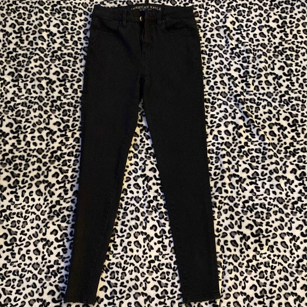 American eagle plain black jeans